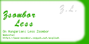 zsombor less business card